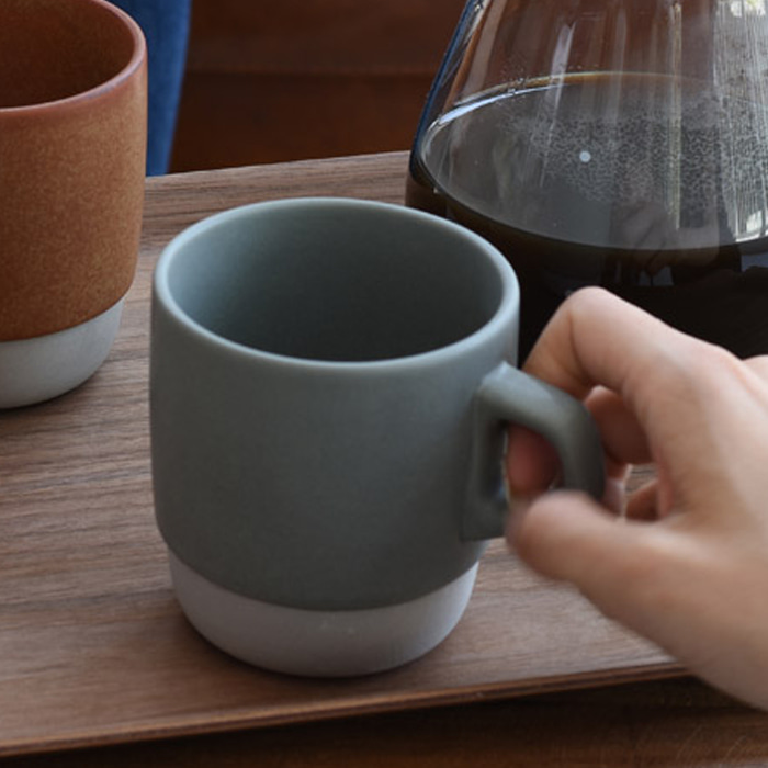 [킨토] 슬로우 커피 320ml 스택머그 그레이 / 예쁜 수입식기 머그컵