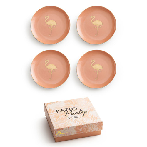 [로잔나] Patio Party Plates Flamingo 4pcs/set